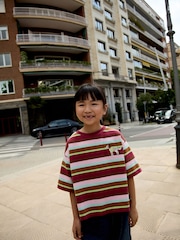 Multi Stripe Embroidered Dog T-Shirt (3-16yrs) - Image 3 of 9