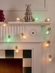 Multicoloured Neon Christmas Bulb Line Lights - Image 1 of 3