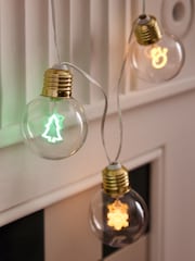 Multicoloured Neon Christmas Bulb Line Lights - Image 2 of 3