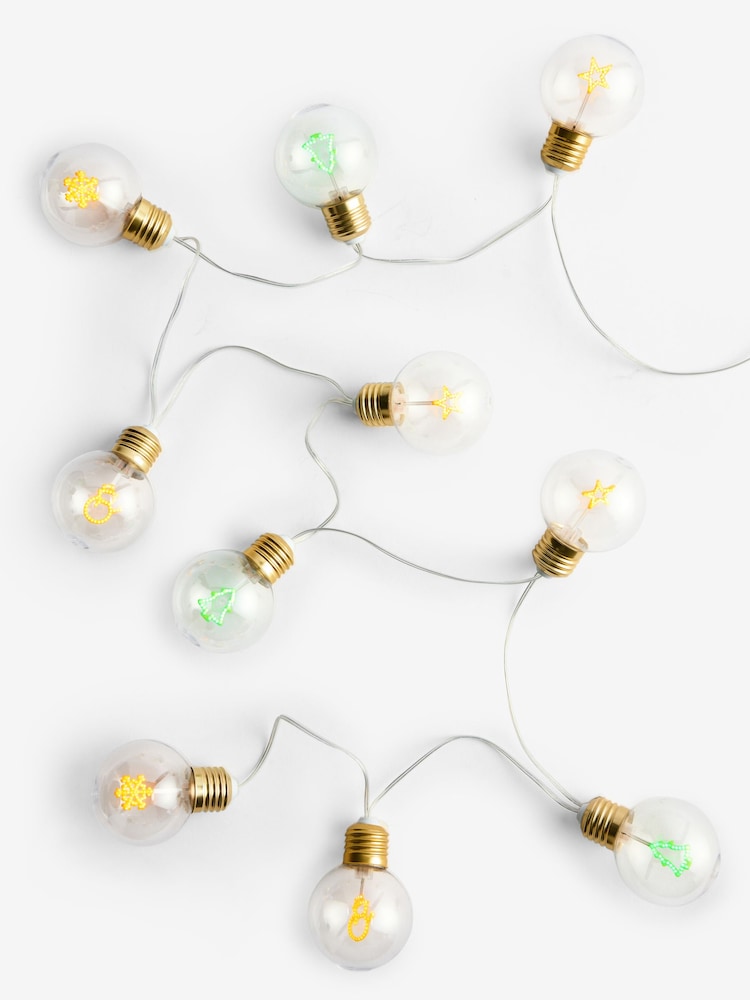 Multicoloured Neon Christmas Bulb Line Lights - Image 3 of 3 Multicoloured Neon Christmas Bulb Line Lights - Image 3 of 3