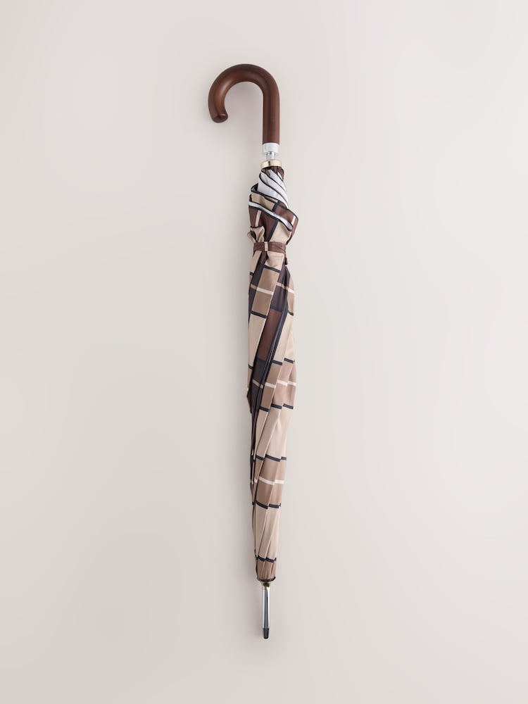 Chocolate Brown Large Umbrella - Image 1 of 4 Chocolate Brown Large Umbrella - Image 1 of 4