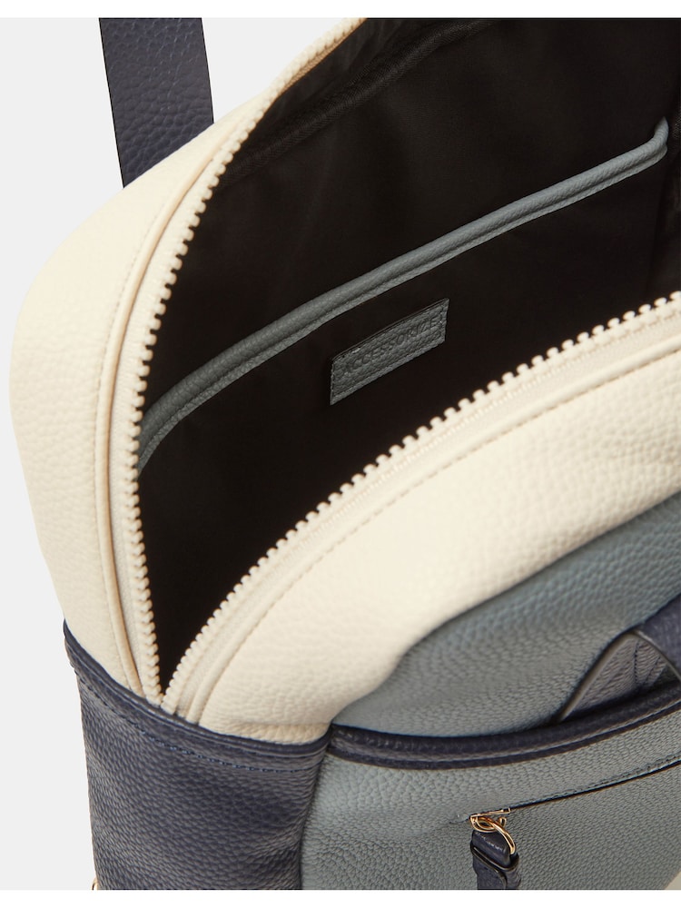 Accessorize Blue Faux Leather Backpack - Image 2 of 3