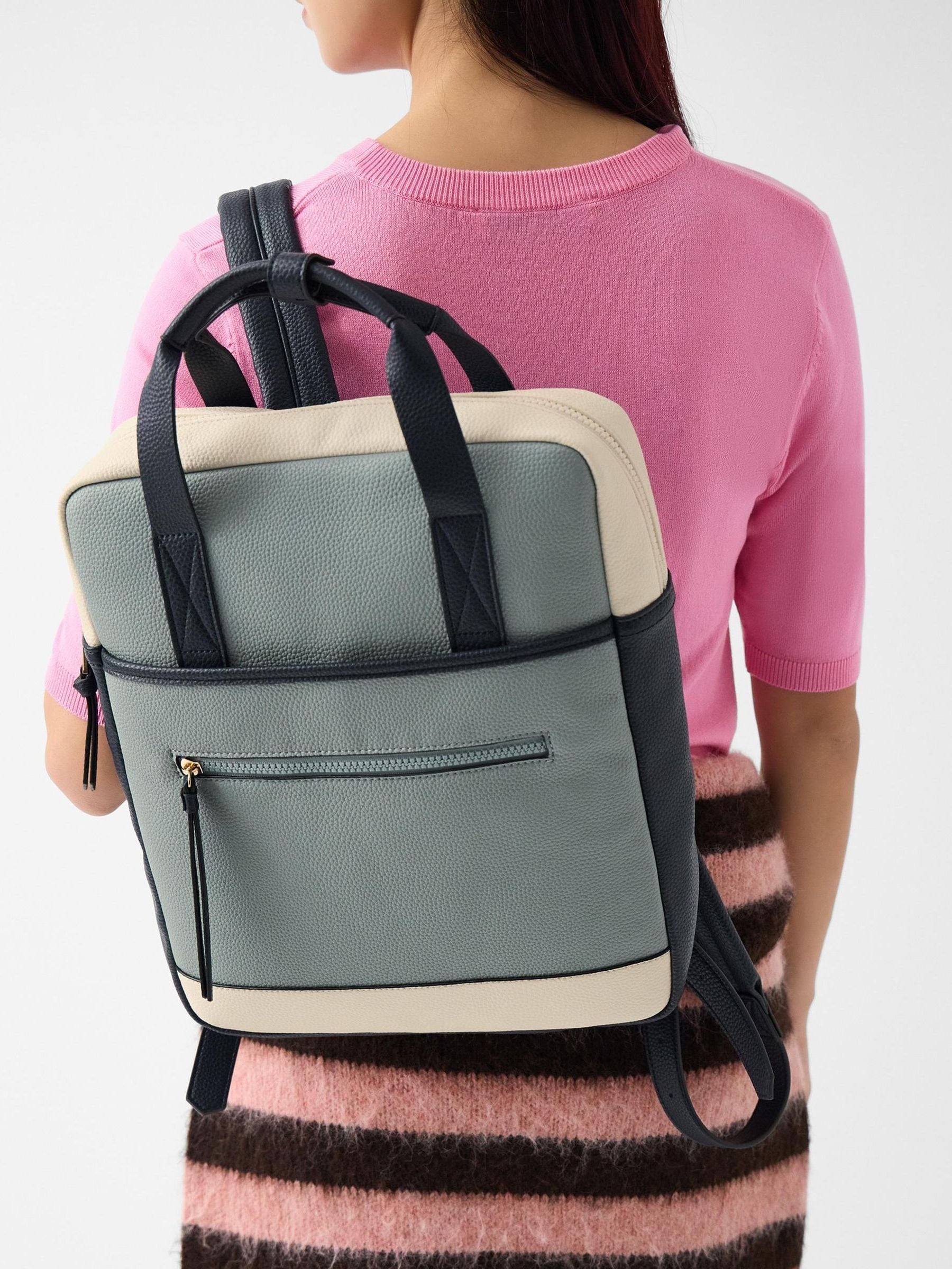 Buy Accessorize Blue Faux Leather Backpack from Next Romania