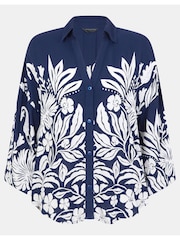 Accessorize Blue Floral Print Shirt - Image 1 of 1
