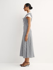 Rixo Black Mila Leopard Print Amari Dress - Image 2 of 5