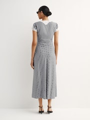 Rixo Black Mila Leopard Print Amari Dress - Image 3 of 5