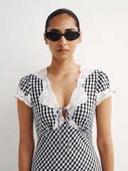 Rixo Black Mila Leopard Print Amari Dress - Image 4 of 5