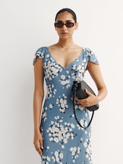Rixo Amelia Bouquet Blue Cathy Dress - Image 2 of 5