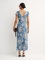 Rixo Amelia Bouquet Blue Cathy Dress - Image 4 of 5