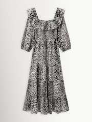 Rixo Nina Leopard Mocha Gabriel Dress - Image 1 of 1
