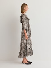 Rixo Nina Leopard Mocha Gabriel Dress - Image 3 of 5