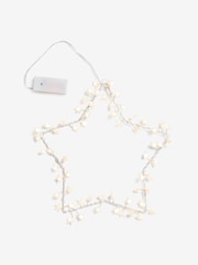 White Frosty Star Light Up Hanging Decoration - Image 4 of 5