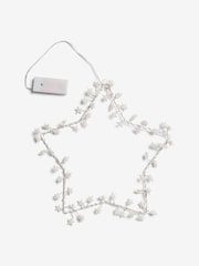 White Frosty Star Light Up Hanging Decoration - Image 5 of 5