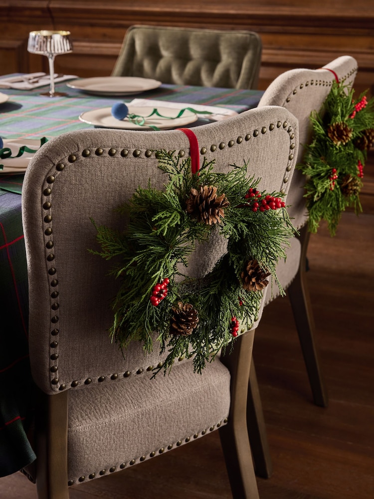 Set of 3 Green Mini Berry Hanging Wreaths - Image 2 of 4