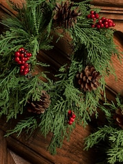 Set of 3 Green Mini Berry Hanging Wreaths - Image 3 of 4