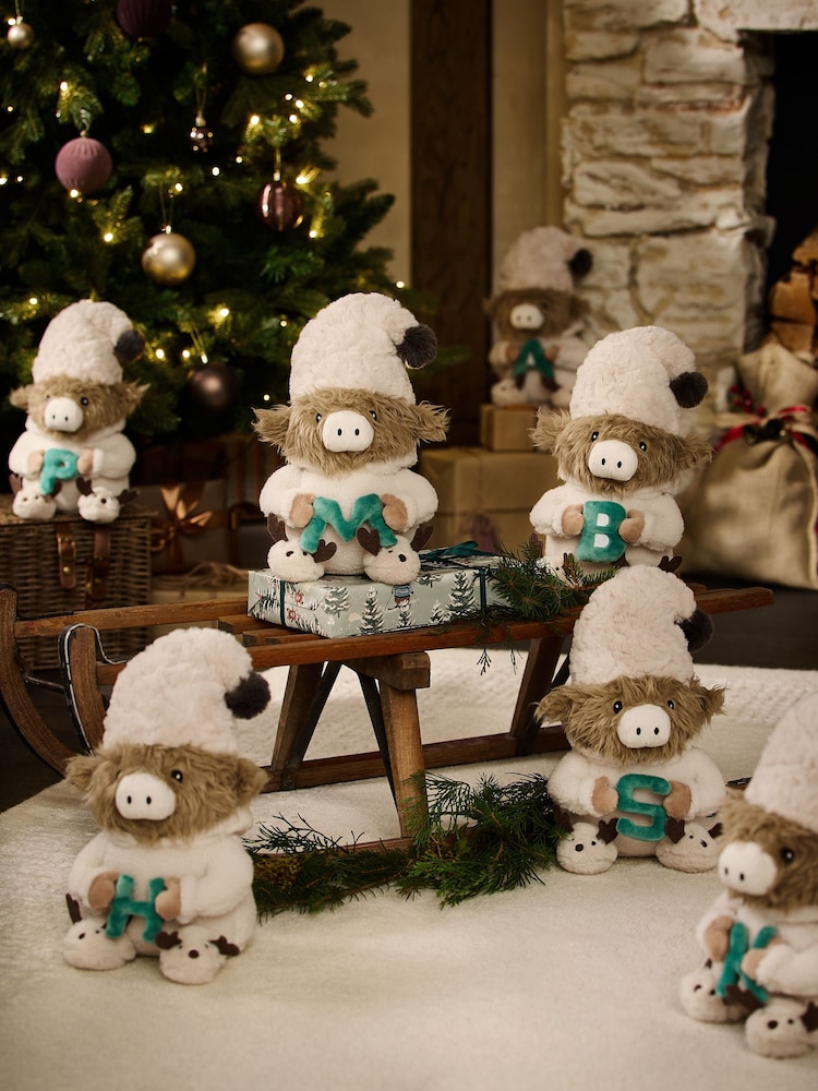 Natural Hamish Monogram Letter Plush Ornament Toy - Image 1 of 3 Natural Hamish Monogram Letter Plush Ornament Toy - Image 1 of 3