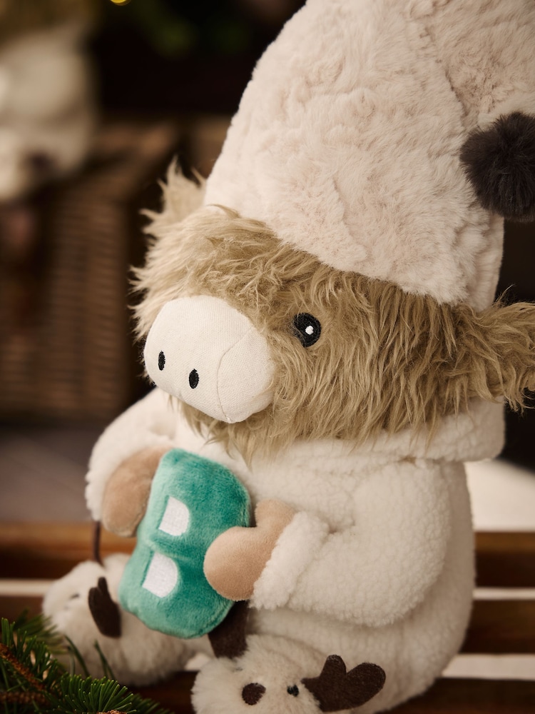 Natural Hamish Monogram Letter Plush Ornament Toy - Image 2 of 3 Natural Hamish Monogram Letter Plush Ornament Toy - Image 2 of 3