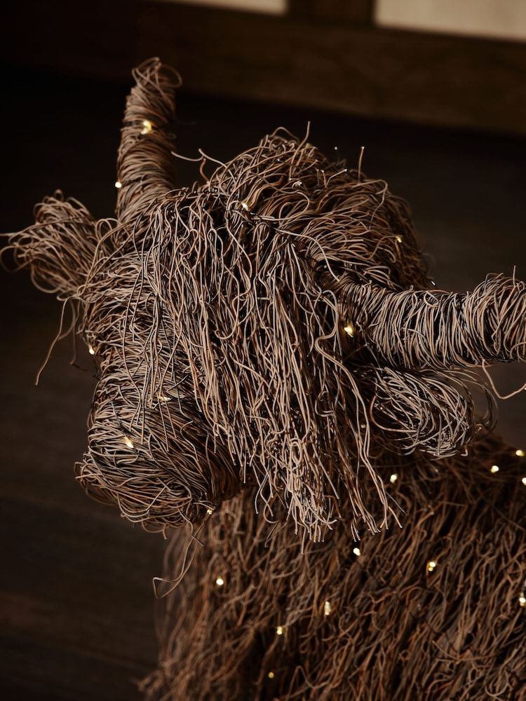 Brown Light Up Wire Hamish Outdoor Ornament - Image 2 of 5 Brown Light Up Wire Hamish Outdoor Ornament - Image 2 of 5