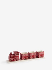 Red Ceramic Train Serveware Ornament - Image 2 of 5