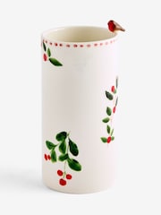 Green/Ecru Robin Ceramic Vase - Image 2 of 4