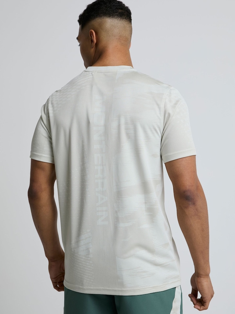Monterrain Cream Divide Jacquard T-Shirt - Image 2 of 5