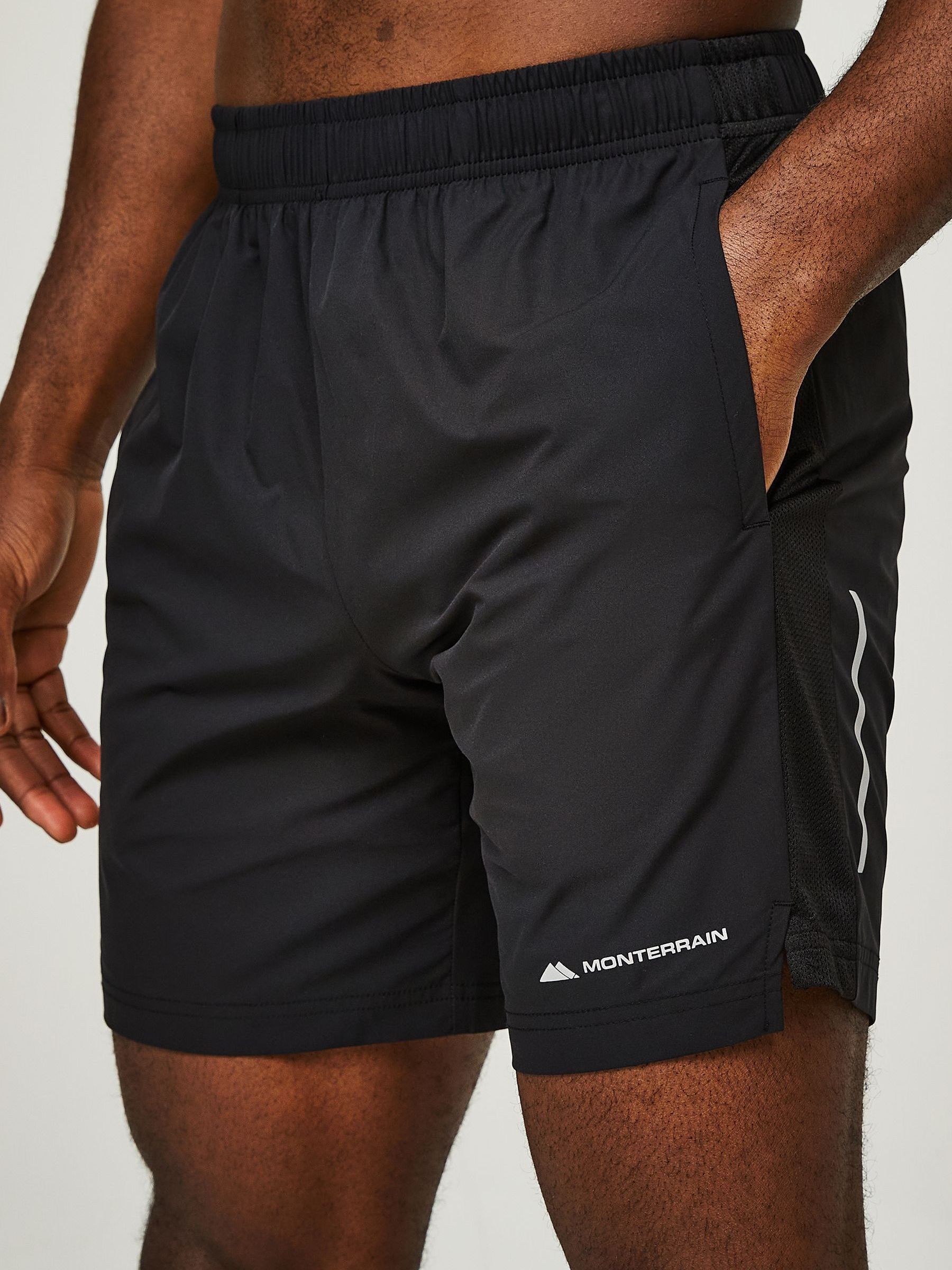 Buy Monterrain Black Rush 2.0 Woven Running Shorts from Next USA