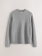 Grey Essential Textured Knitted Jumper - Image 6 of 8