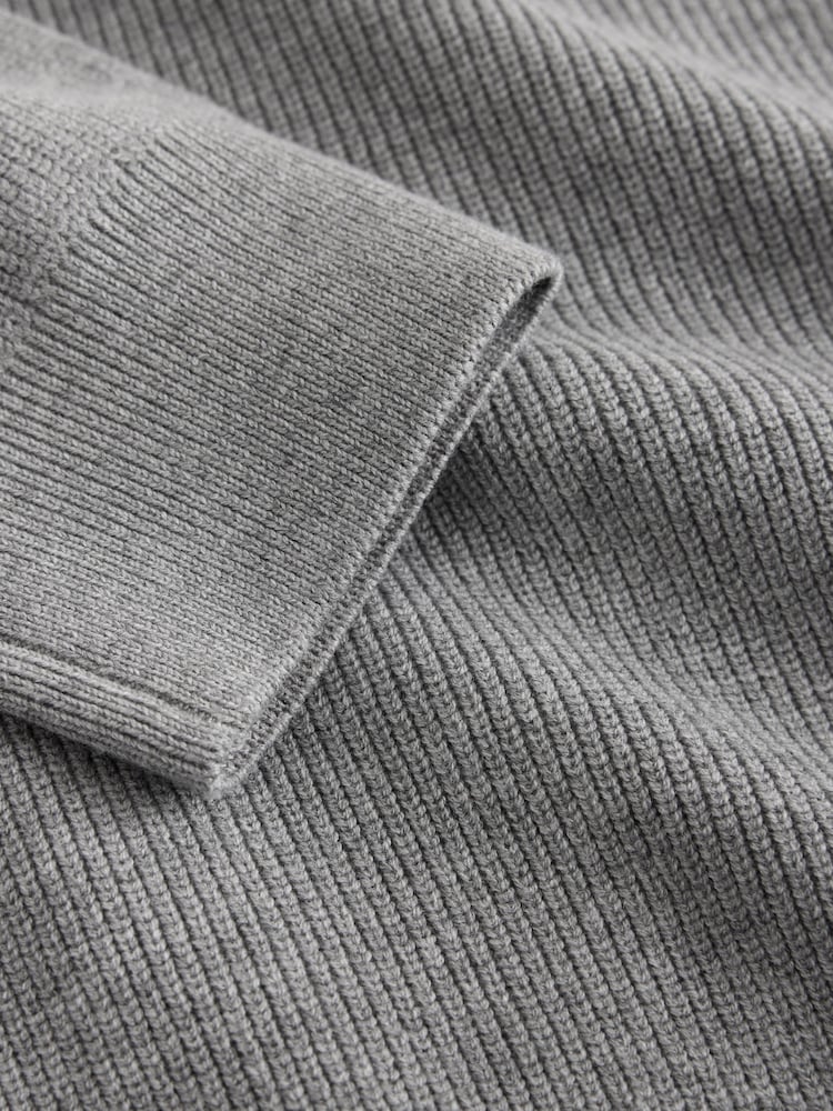 Grey Essential Textured Knitted Jumper - Image 8 of 8 Grey Essential Textured Knitted Jumper - Image 8 of 8