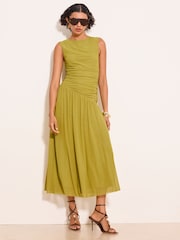 Lipsy Dropped Aysm Waist Mesh Sleeveless Midi Dress - Imagem 3 de 5