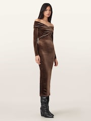 AllSaints Delta fløyelskjole - Bilde 4 av 5