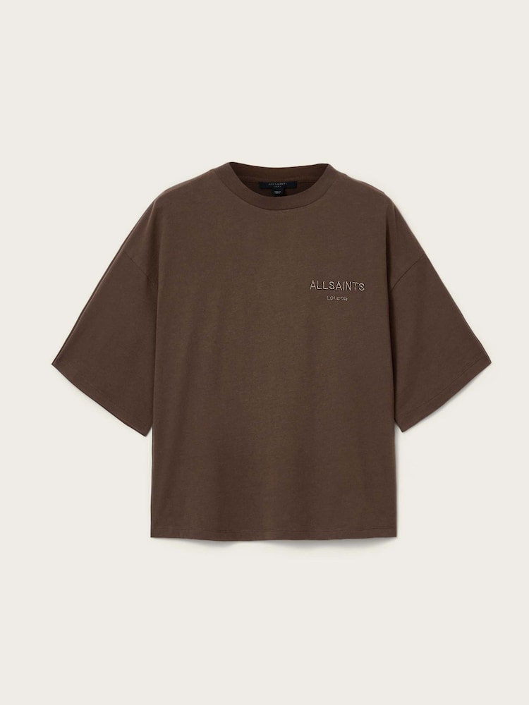 AllSaints Brown Amelie Undrgrnd T-Shirt - Image 10 of 10 AllSaints Brown Amelie Undrgrnd T-Shirt - Image 10 of 10