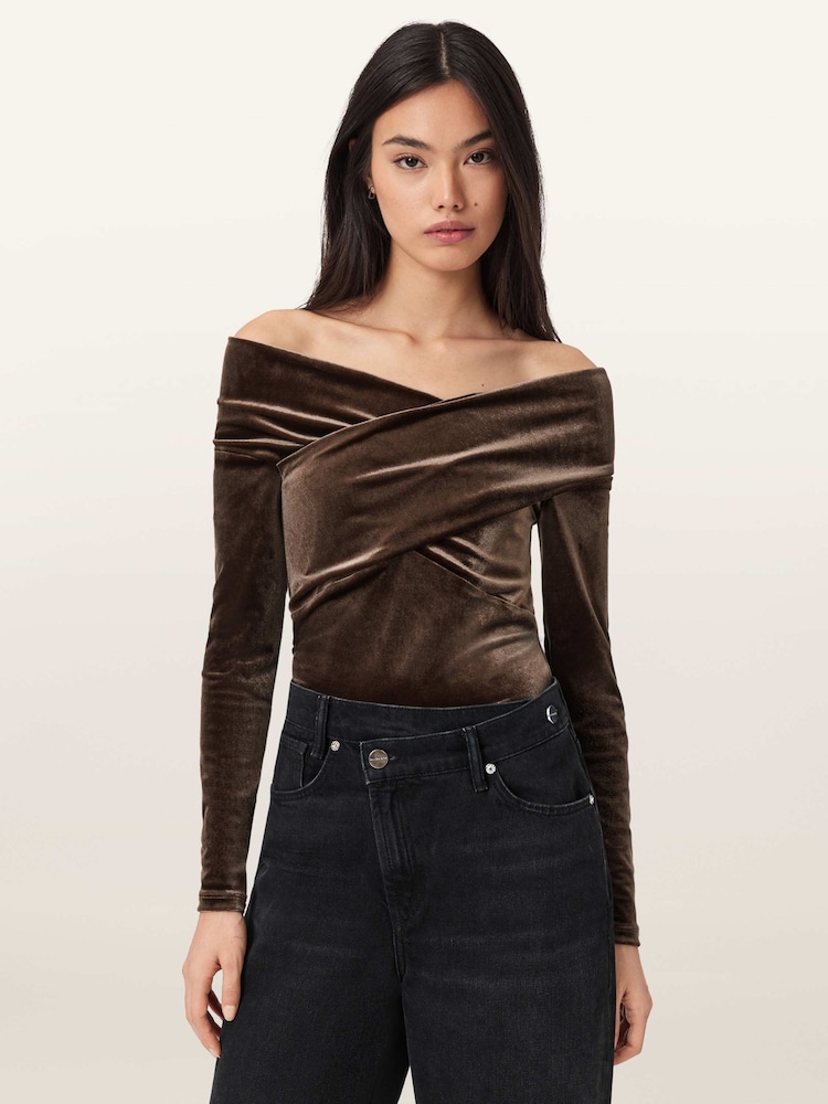 Top din catifea Allsaints Delta - Imaginea 1 din 6 Top din catifea Allsaints Delta - Imaginea 1 din 6