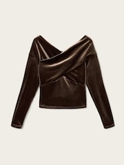 AllSaints Delta Top aus Samt - Bild 6 von 6