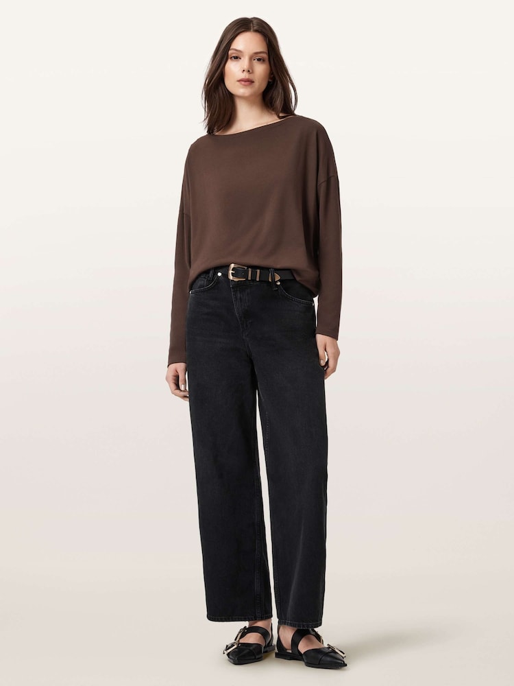 AllSaints Brown Rita Top - Image 2 of 7 AllSaints Brown Rita Top - Image 2 of 7