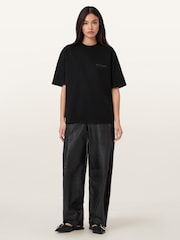 AllSaints Brown Underground Etta T-Shirt - Image 7 of 8