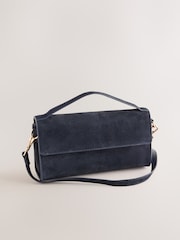 Navy Leather Top Handle Bag - Image 4 of 8