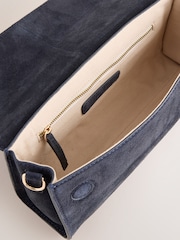 Navy Leather Top Handle Bag - Image 7 of 8