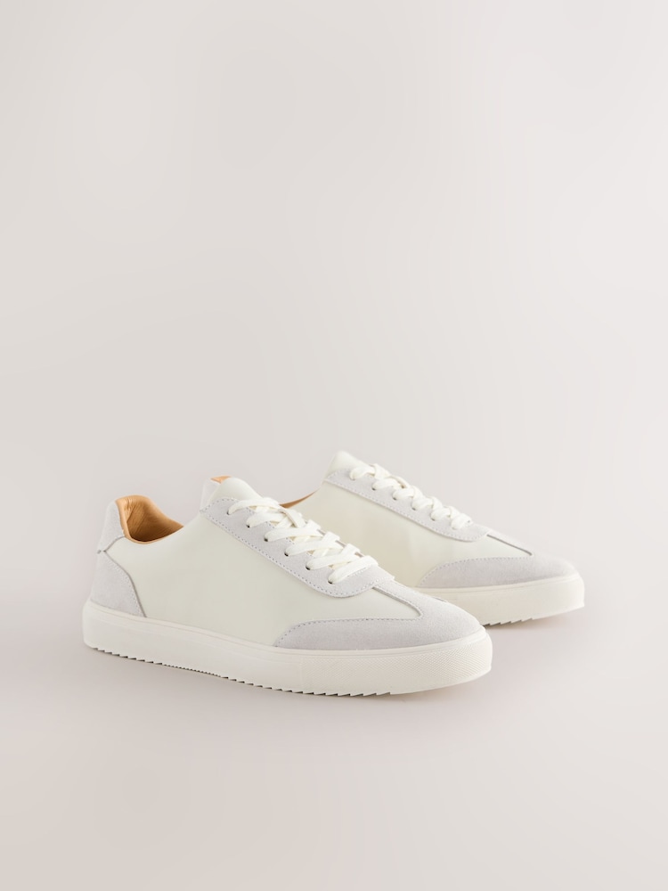 White Smart Casual Trainers - Image 1 of 5 White Smart Casual Trainers - Image 1 of 5