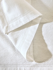 White Washed Cotton Set of 4 Napkins - Image 2 of 3
