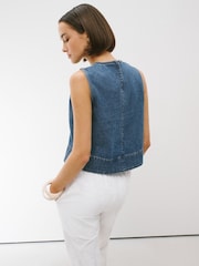 Azul medio - Denim Shell Top - Imagen 2 de 8