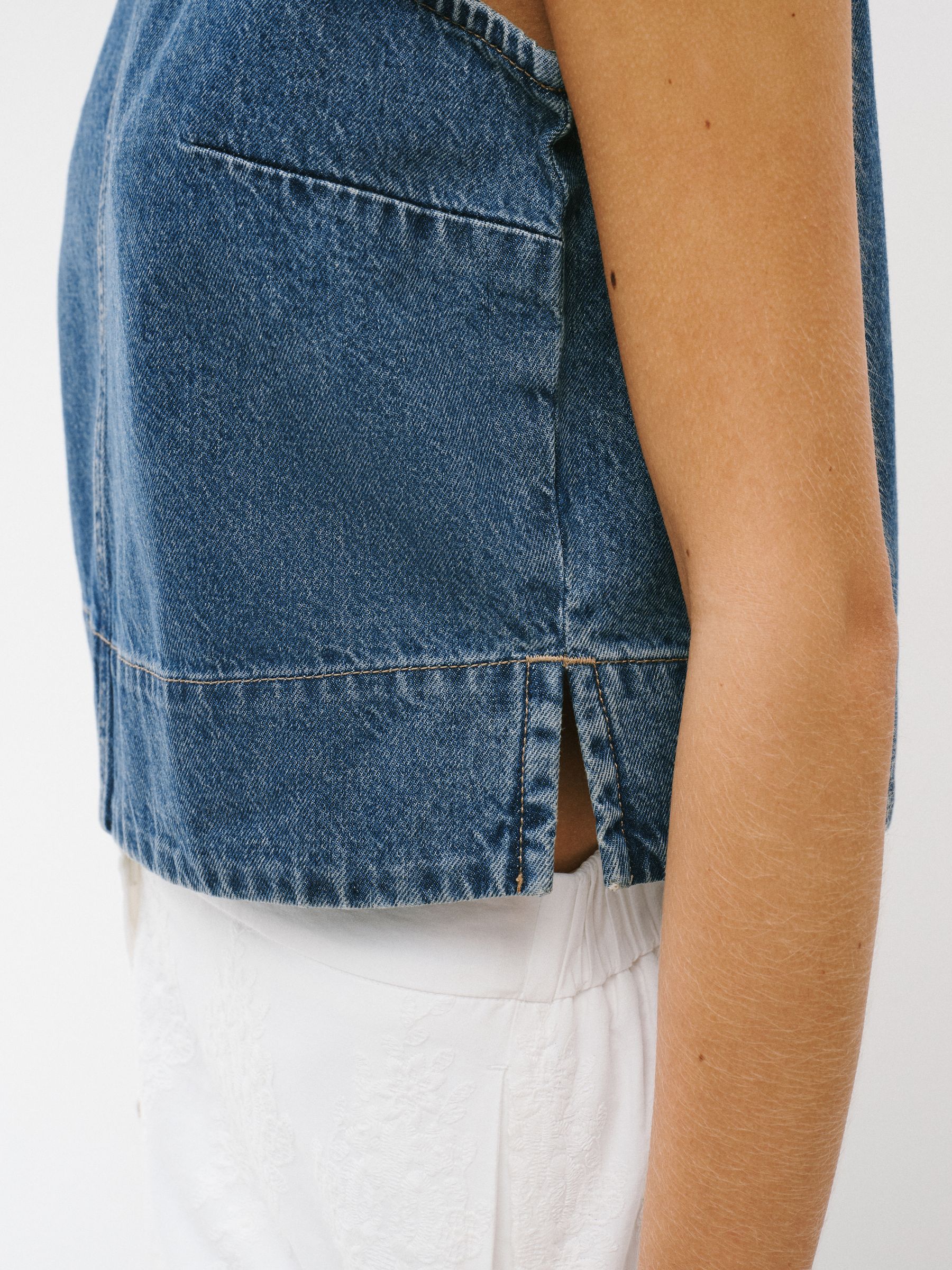 Buy Mid Blue Denim Shell Top from Next USA