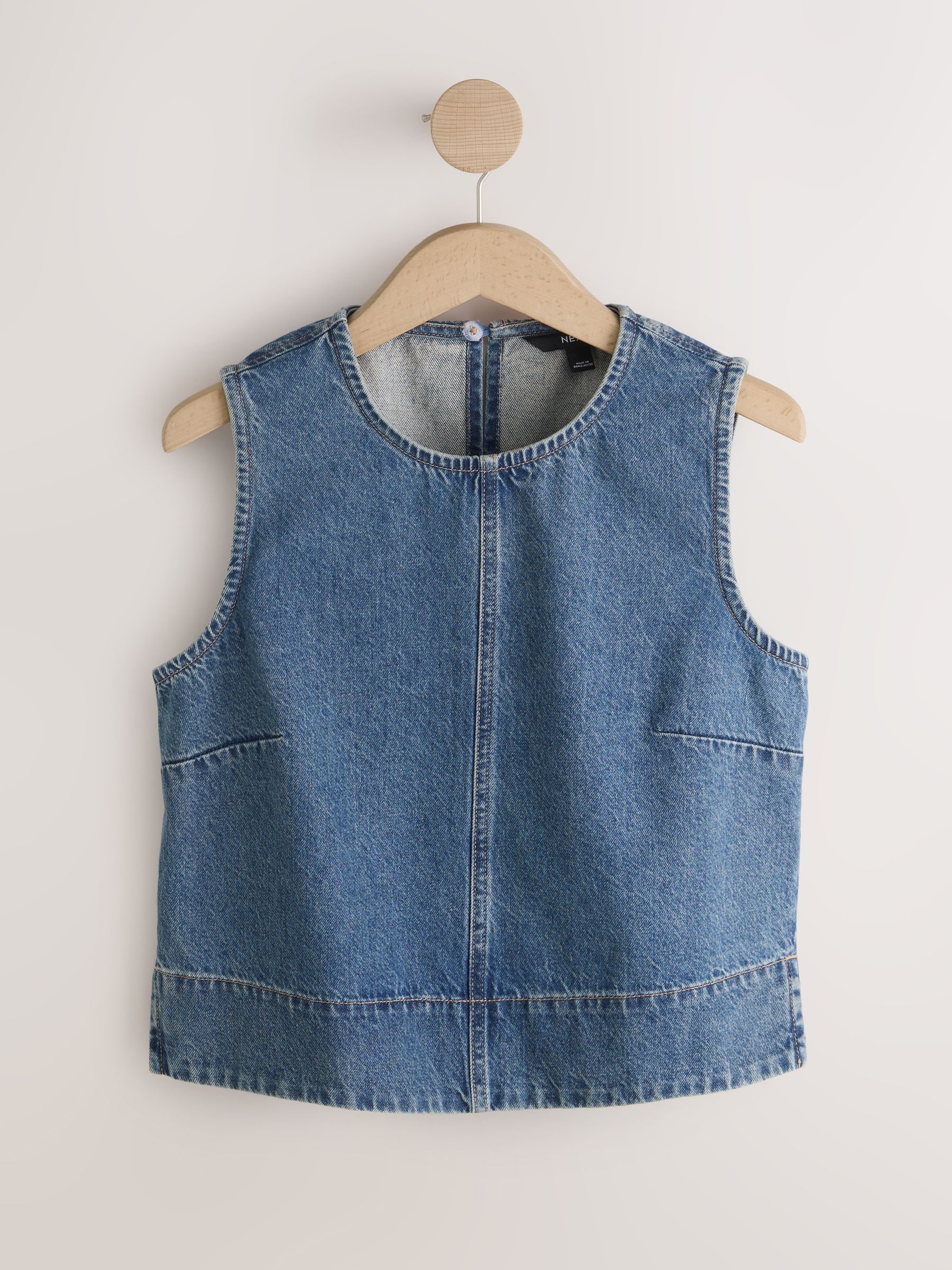 Buy Mid Blue Denim Shell Top from Next USA