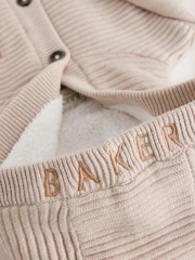 Baker by Ted Baker Stone Knitted Romper With Hoodie - Image 12 of 12