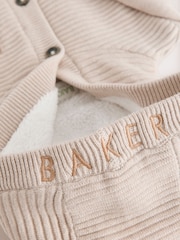 Baker by Ted Baker Stone Knitted Romper With Hoodie - Image 8 of 8