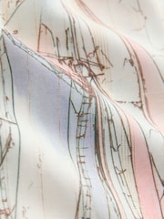 Cream/Blue Map Beach Summer Shorts - Image 3 of 3