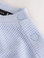 Baker by Ted Baker Blue Textured Long Sleeve Sweat Top and Joggers 4 Piece Set - Image 10 of 11