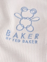 Baker by Ted Baker Blue Textured Long Sleeve Sweat Top and Joggers 4 Piece Set - Image 8 of 11