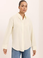 黃色 - Mint Velvet Oversized Long Sleeve Shirt - 圖片 1/8