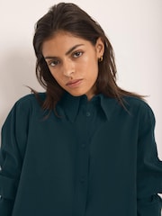 Mint Velvet Green Oversized Long Sleeve Shirt - Image 6 of 8