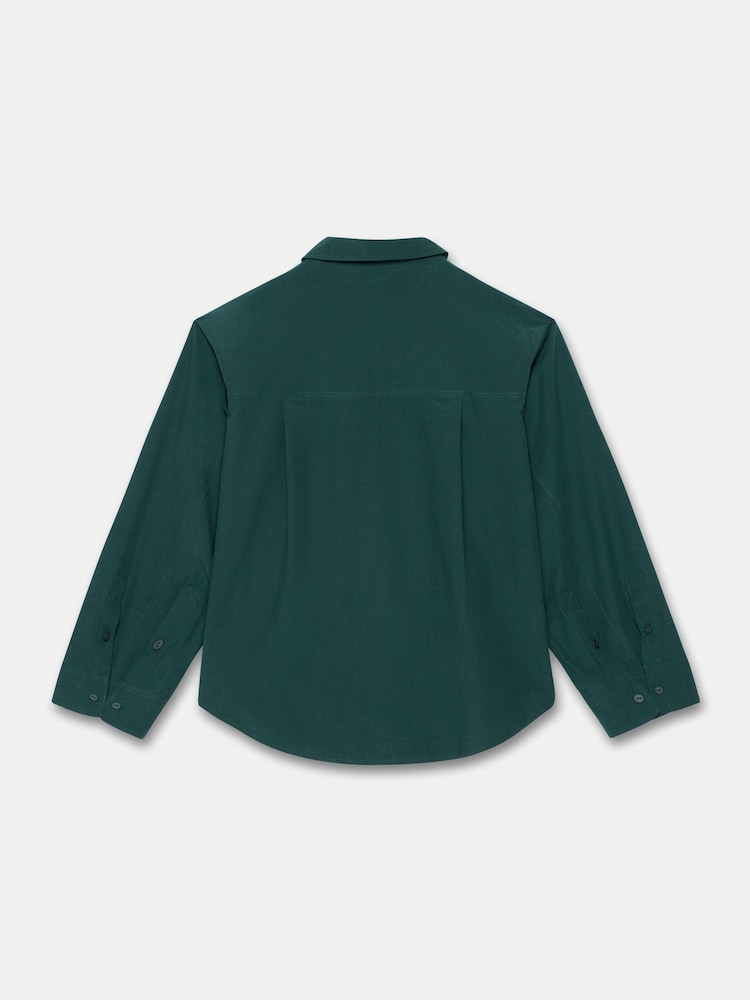 Mint Velvet Green Oversized Long Sleeve Shirt - Image 8 of 8